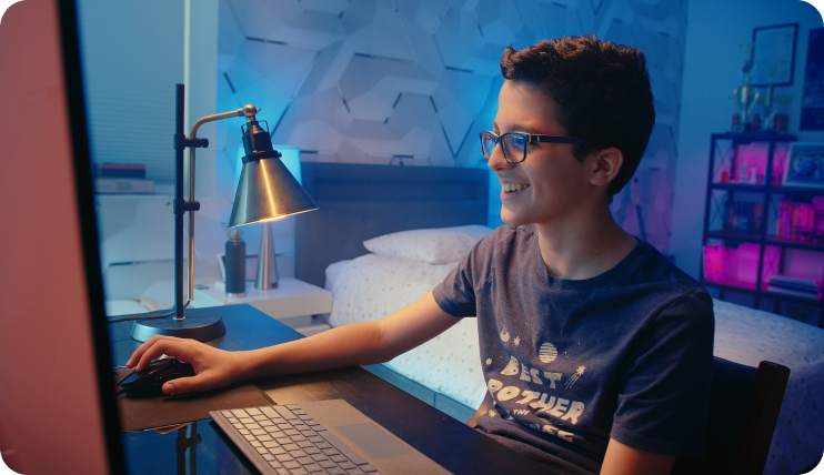 Student in a live game session